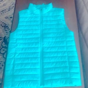 Lands end vest, teal color. Like new. Never worn.